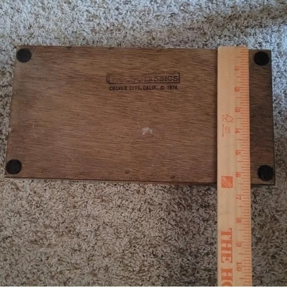 Vintage Wood Classics Dentist Desk Organizer Box Mirror Calendar‎ 1976